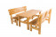 Sitzgruppe aus Fichtenholz TEA 1+2, Holzdicke 38 mm - natur (Schutzlasur)