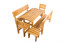 Sitzgruppe aus Fichtenholz TEA 1+6, Holzdicke 38 mm - natur (Schutzlasur)