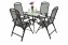 Sitzgruppe aus Metall OTTAWA 1+4 (60x60 cm) - schwarz