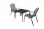 Sitzgruppe aus Metall ALFA 1+2 (70x70 cm) - schwarz