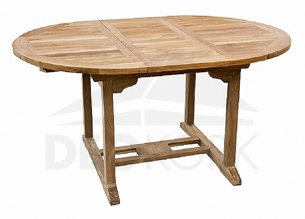 Gartentisch aus Teak SANTIAGO 120/170 cm, oval