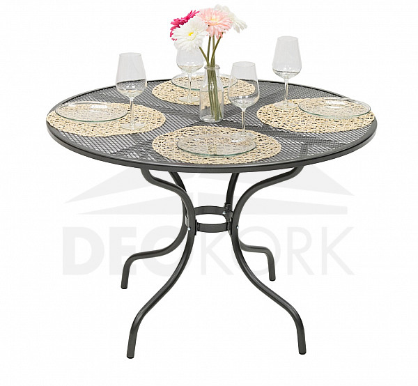 Gartentisch aus Metall rund Ø 90 cm