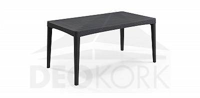 Gartentisch aus Polyrattan  GIRONA 160x90 cm (antracit)