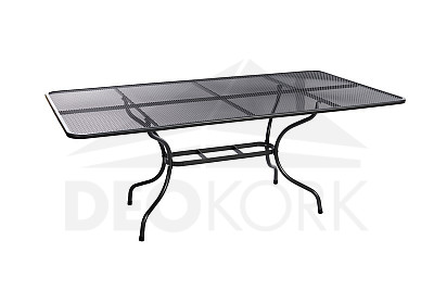 Gartentisch aus Metall 145 x 90 cm rechteckig