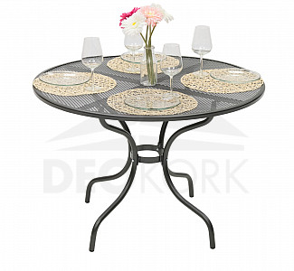 Gartentisch aus Metall rund Ø 90 cm