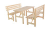 Sitzgruppe aus Kiefernholz 1+2, Holzdicke 22 mm