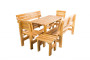 Sitzgruppe aus Fichtenholz TEA 1+6, Holzdicke 38 mm