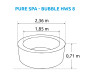 Mobiler Whirlpool Pure Spa - Bubble HWS 8 (1 340L)