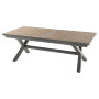 Gartentisch aus Aluminium VERONA 220/279 cm (graubraun / Honig)