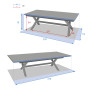 Gartentisch aus Aluminium VERONA 220/279 cm (graubraun / Honig)