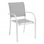Sessel aus Aluminium mit Stoff VALENCIA (weiß)